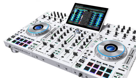 Prime 4 Standalone 4-Deck DJ System with 10\'\' Touchscreen - Special Edition White