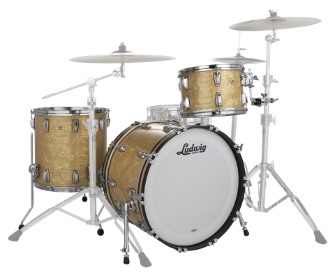 Ludwig Drums - Classic Maple Fab 22 3-Piece Shell Pack (22,13,16) - Aged Onyx