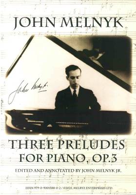 MelRyz Enterprises Ltd. - Three Preludes For Piano, Op.3 - Melnyk - Piano - Book