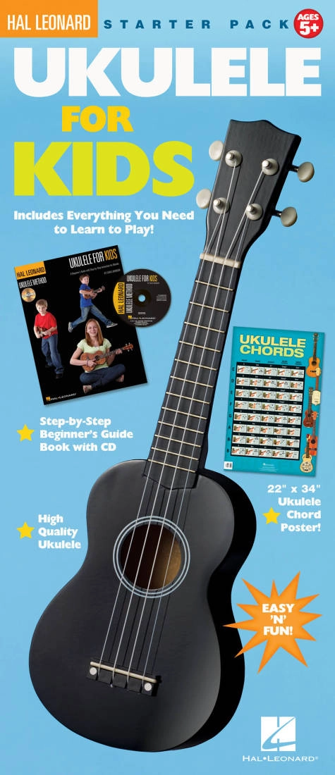 Ukulele for Kids Starter Pack - Johnson - Soprano Ukulele/Book & CD/Poster