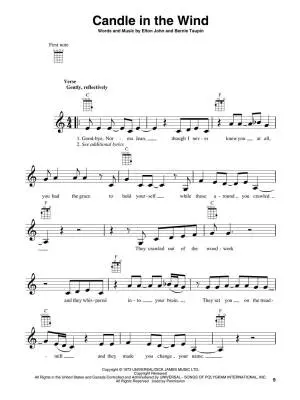 Elton John for Ukulele - Ukulele TAB - Book