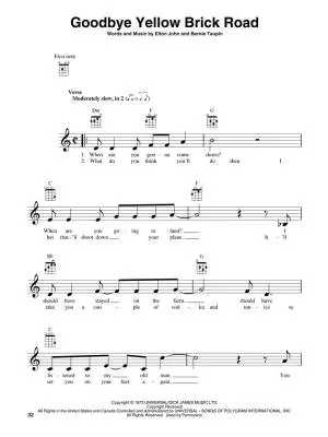 Elton John for Ukulele - Ukulele TAB - Book