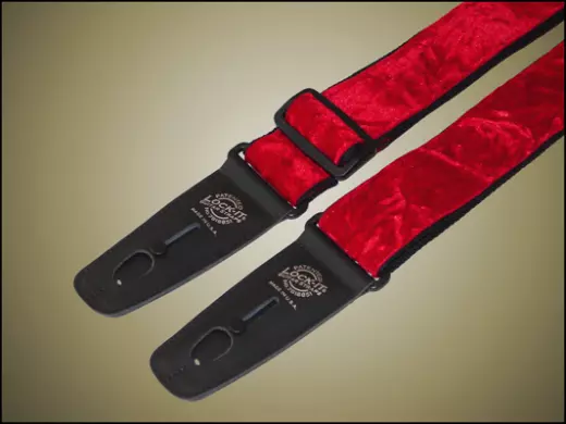 2 inch Crush Velvet strap - Red