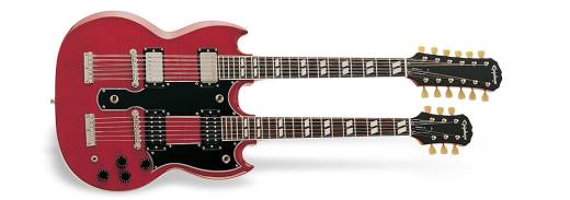 Jimmy Page Inspired G-1275 Double Neck Guitar - Cherry