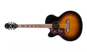 Epiphone - J-200 EC Studio Acoustic\/Electric, Left Handed - Vintage Sunburst