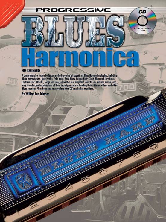 Progressive Blues Harmonica For Beginners - Johnson - Harmonica - Book/CD