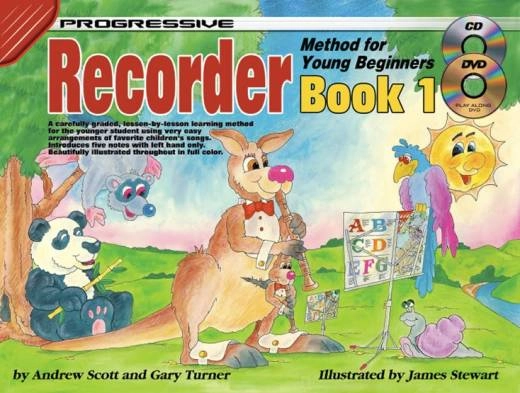 Koala Music Publications - Progressive Recorder Method For Young Beginners, Book 1 - Turner - Recorder - Book/CD/DVD/Poster