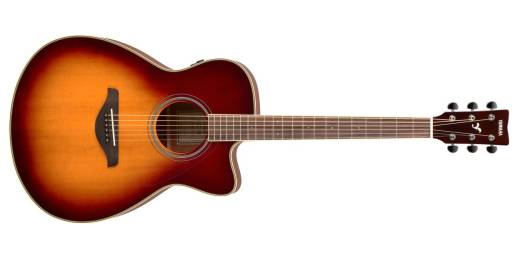 Yamaha - FS TransAcoustic Folk Cutaway Acoustic Guitar - Brown Sunburst
