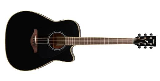Yamaha - FG TransAcoustic Cutaway Acoustic Guitar - Black