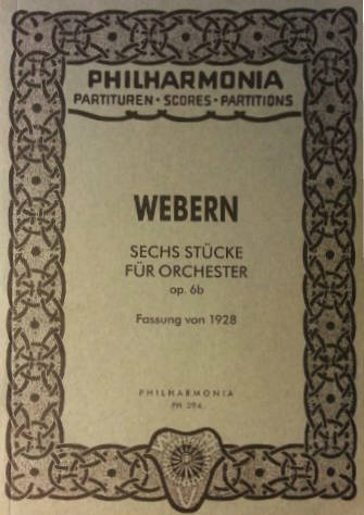 Six Pieces For Orchestra, Op.6 - Webern - Study Score