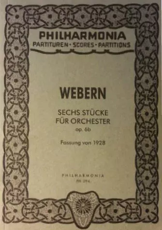 Six Pieces For Orchestra, Op.6 - Webern - Study Score