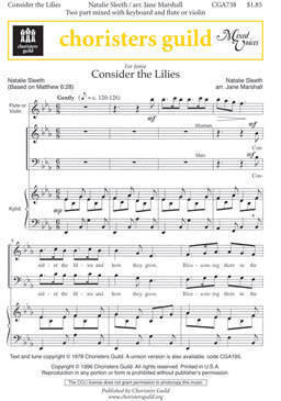 Consider The Lillies - Sleeth/Marshall -  2pt Mixed