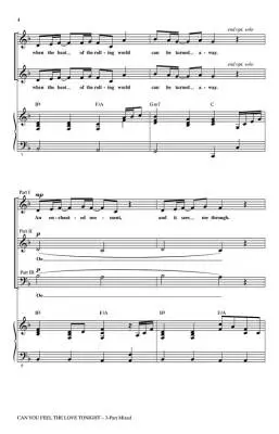 Can You Feel the Love Tonight (from The Lion King) - Rice/John/Snyder - 3pt Mixed