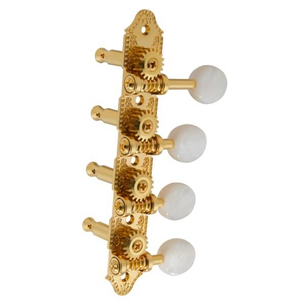 409 Series F-Style Mandolin Tuning Keys - Gold/Pearloid