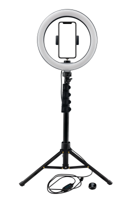mRing-10 10-Inch 3-Colour Ring Light Kit with Stand and Remote
