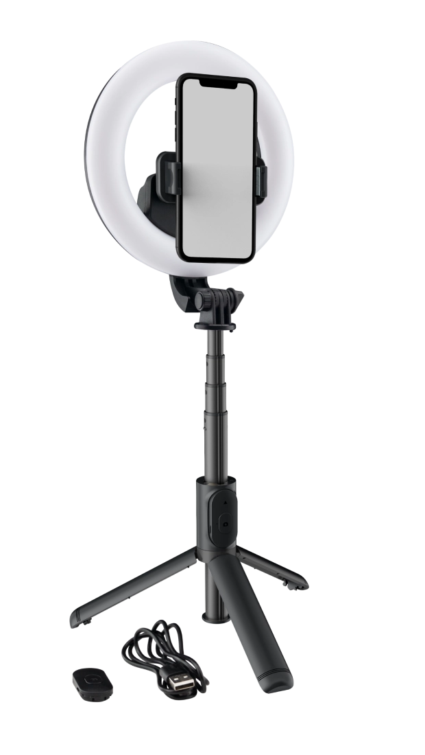 mRing-6 6-Inch Battery-powered Ring Light with Selfie Stick