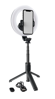 Mackie - mRing-6 6-Inch Battery-powered Ring Light with Selfie Stick