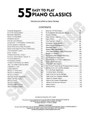 55 Easy to Play Piano Classics - Wanless - Piano - Book