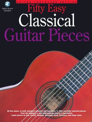 Music Sales - 50 Easy Classical Guitar Pieces - Willard - Classical Guitar TAB - Book/Audio Online