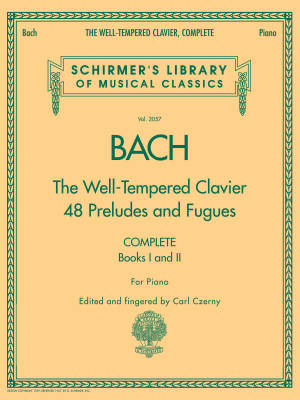 The Well-Tempered Clavier, Complete (Books I and II) - Bach/Czerny - Piano - Book