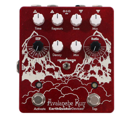 EarthQuaker Devices - Avalanche Run Stereo Reverb & Delay - Limited Edition Red