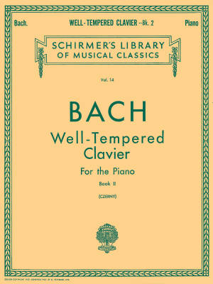 The Well-Tempered Clavier, Book II - Bach/Czerny - Piano - Book