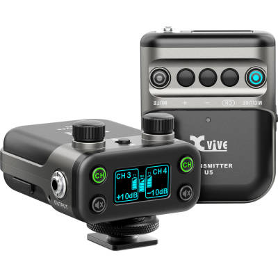 Xvive Audio - U5 Wireless Audio for Video System with Transmitter, Microphone, and Receiver