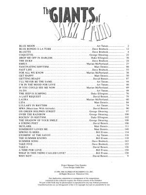 The Giants of Jazz Piano - Piano - Book