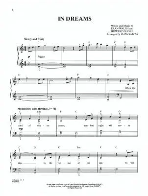 The Lord of the Rings Trilogy - Shore/Coates - Easy Piano - Book