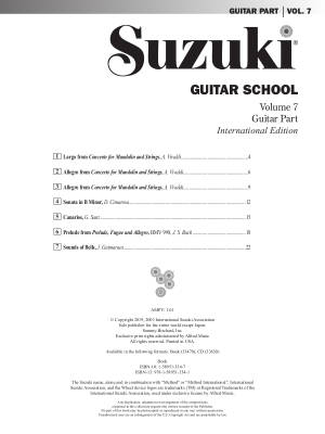 Suzuki Guitar School Guitar Part, Volume 7 - Suzuki - Guitar - Book