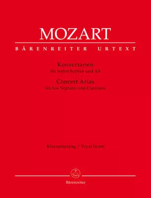 Baerenreiter Verlag - Concert Arias For Low Soprano and Contralto - Mozart - Vocal Score