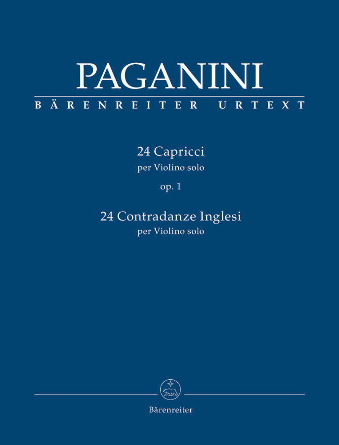 24 Capricci Op. 1 & 24 Contradanze Inglesi for Violin Solo - Paganini - Book