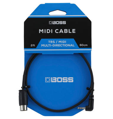 BOSS - BMIDI-2-35 3.5mm TRS / 5-Pin DIN Connecting Cable - 2ft