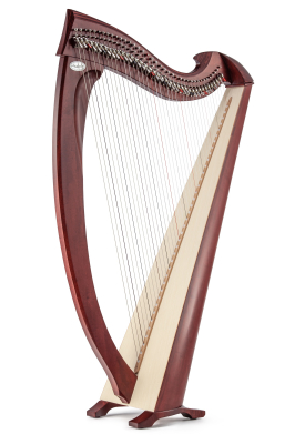 Una Professional Lever Harp, 38 String - Mahogany
