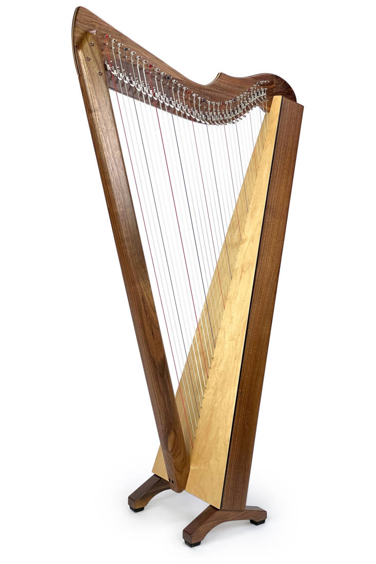 Brilliant! 34 String Harp with Full Levers - Dark Wood