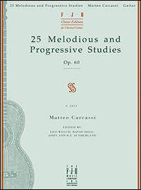 FJH Music Company - 25 Melodious and Progressive Studies, Op. 60 - Carcassi - Classical Guitar - Book