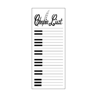Chopin Liszt Memo Pad with Magnet