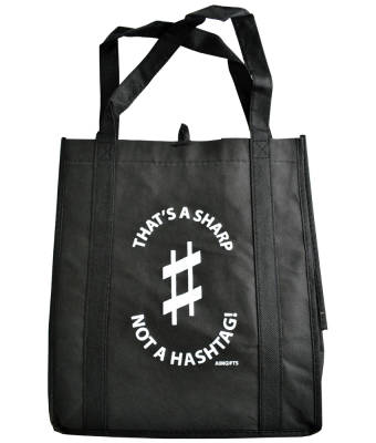 Reusable Tote Bag - That\'s a Sharp Not a Hashtag