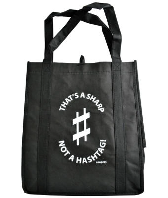 AIM Gifts - Reusable Tote Bag - Thats a Sharp Not a Hashtag