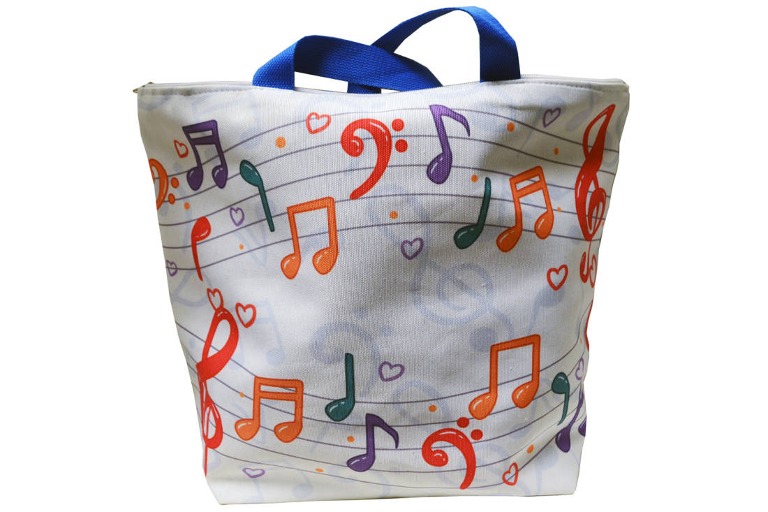 Reusable Tote Bag - Multicoloured Notes