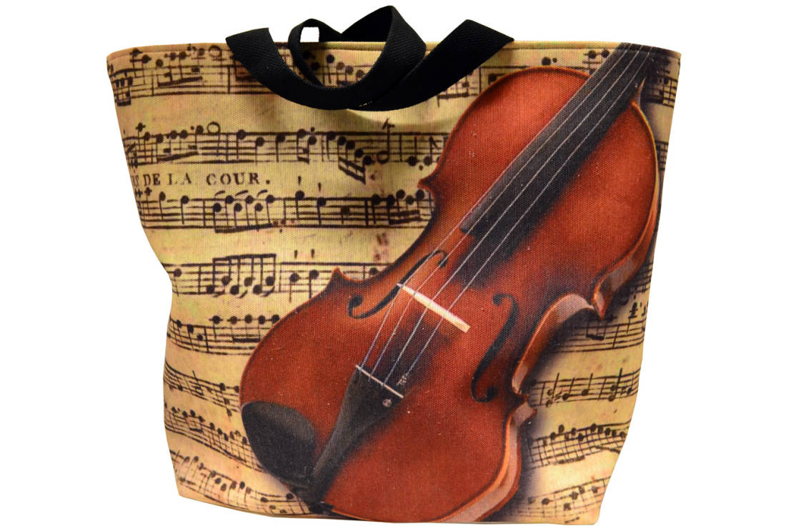 Reusable Tote Bag - Violin with Sheet Music
