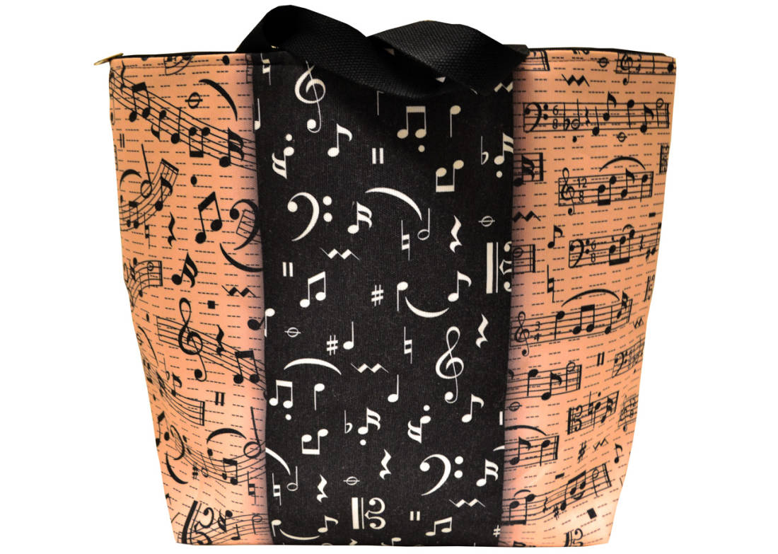 Reusable Tote Bag - Sheet Music Pattern