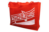 AIM Gifts - Reusable Tote Bag with Music Notes - Red