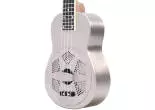 ResoUke Tenor Resonator Ukulele w/Gigbag - Silver, Left Handed