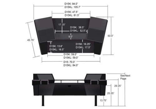 Dual 15KL Console with 803 Racks - Mahogany Trim