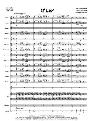 At Last - Gordon /Warren /Mills - Tenor Sax/Jazz Ensemble - Gr. Easy