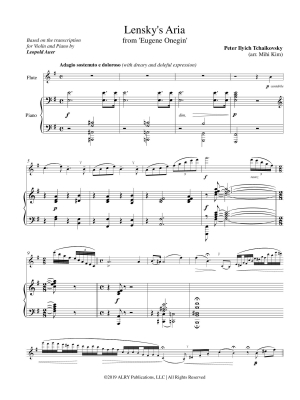 Lensky\'s Aria - Tchaikovsky/Kim - Flute/Piano - Book