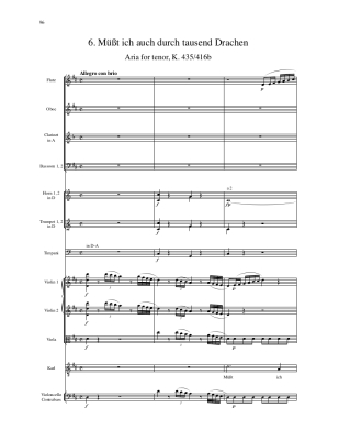 Completions of Mozart Aria Fragments -Sadie/Link - Full Score