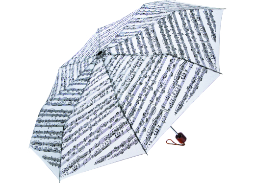 Mini Travel Umbrella with Music Notes
