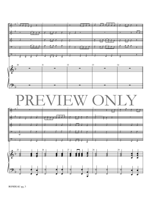 Rondeau - Mouret - Brass Quintet/Organ - Gr. Easy-Medium